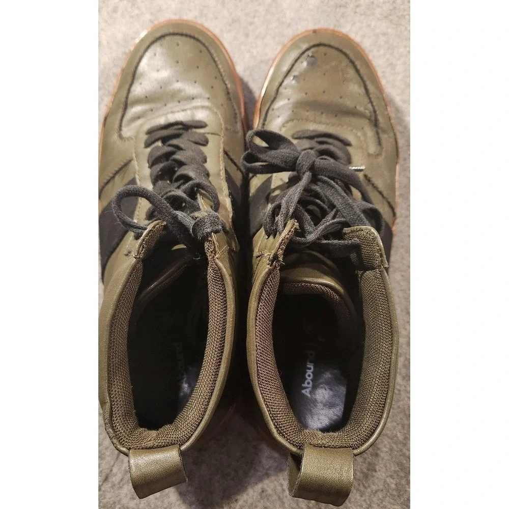 Abound High Top Shoes Mens Size 9 Olive Green Black‎ Sneakers Gum Sole MR JARED